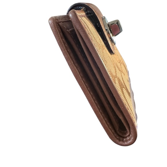 Coach Tan and Brown Signature Wallet NWOT - Picture 5 of 9